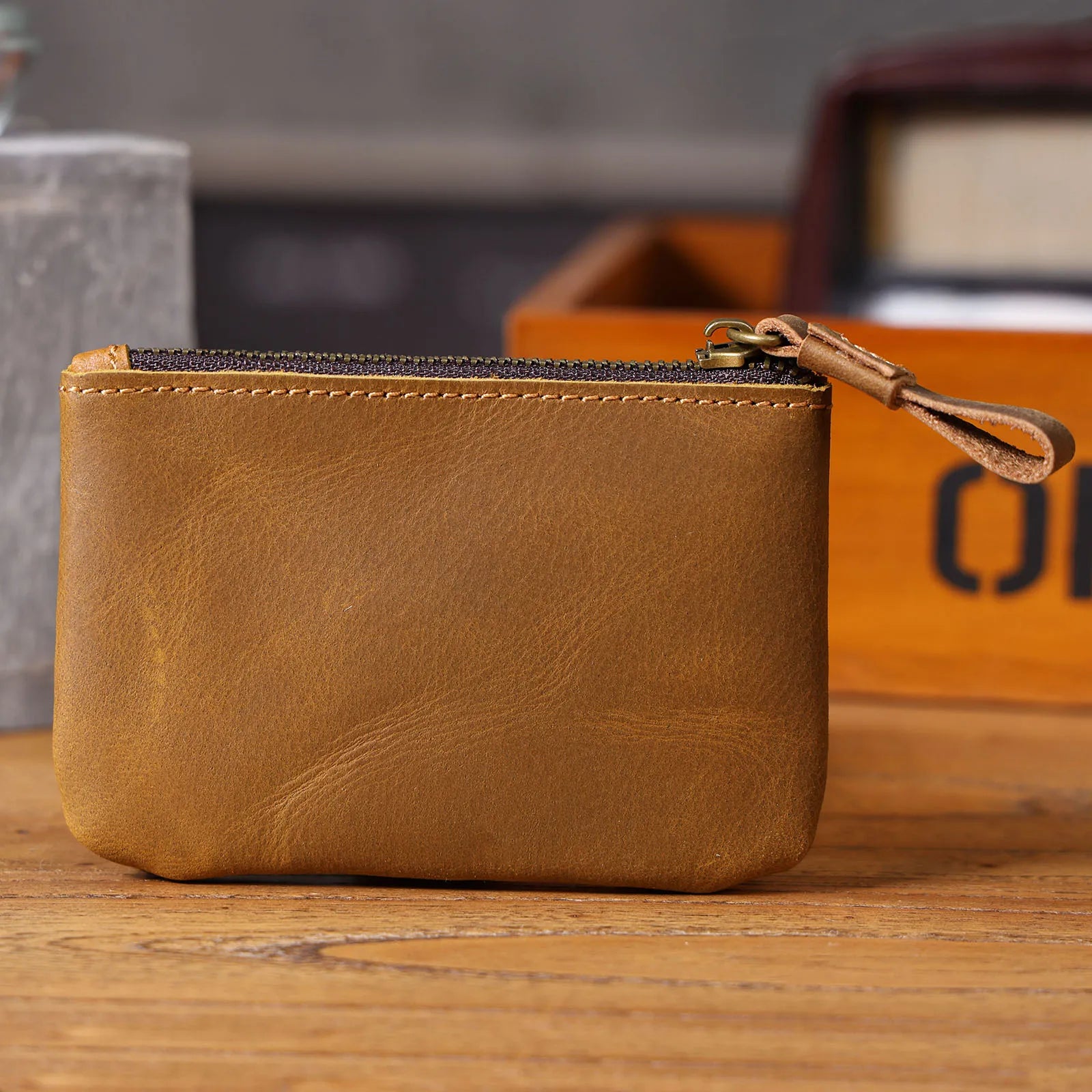 The Scout’s Shilling | Handcrafted Crazy Horse Leather Ultra-Lightweight Mini-Vault