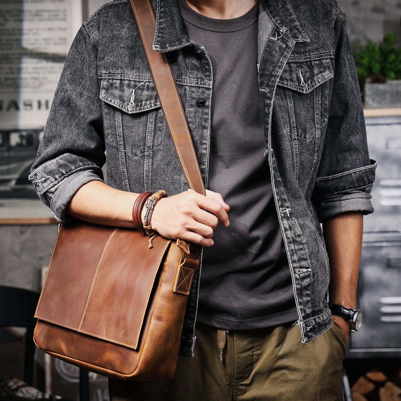 The Gallows Dispatch | Handcrafted Crazy Horse Leather 15" Executive Satchel