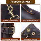 The Pony Express | Sac bandoulière Frontier en cuir Crazy Horse fait à la main