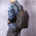 The Academy | Handmade Crazy Horse Leather Casual Frontier Daypack