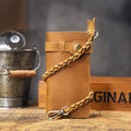 The Sentry | Portefeuille long et pochette de rangement en cuir Crazy Horse fait main