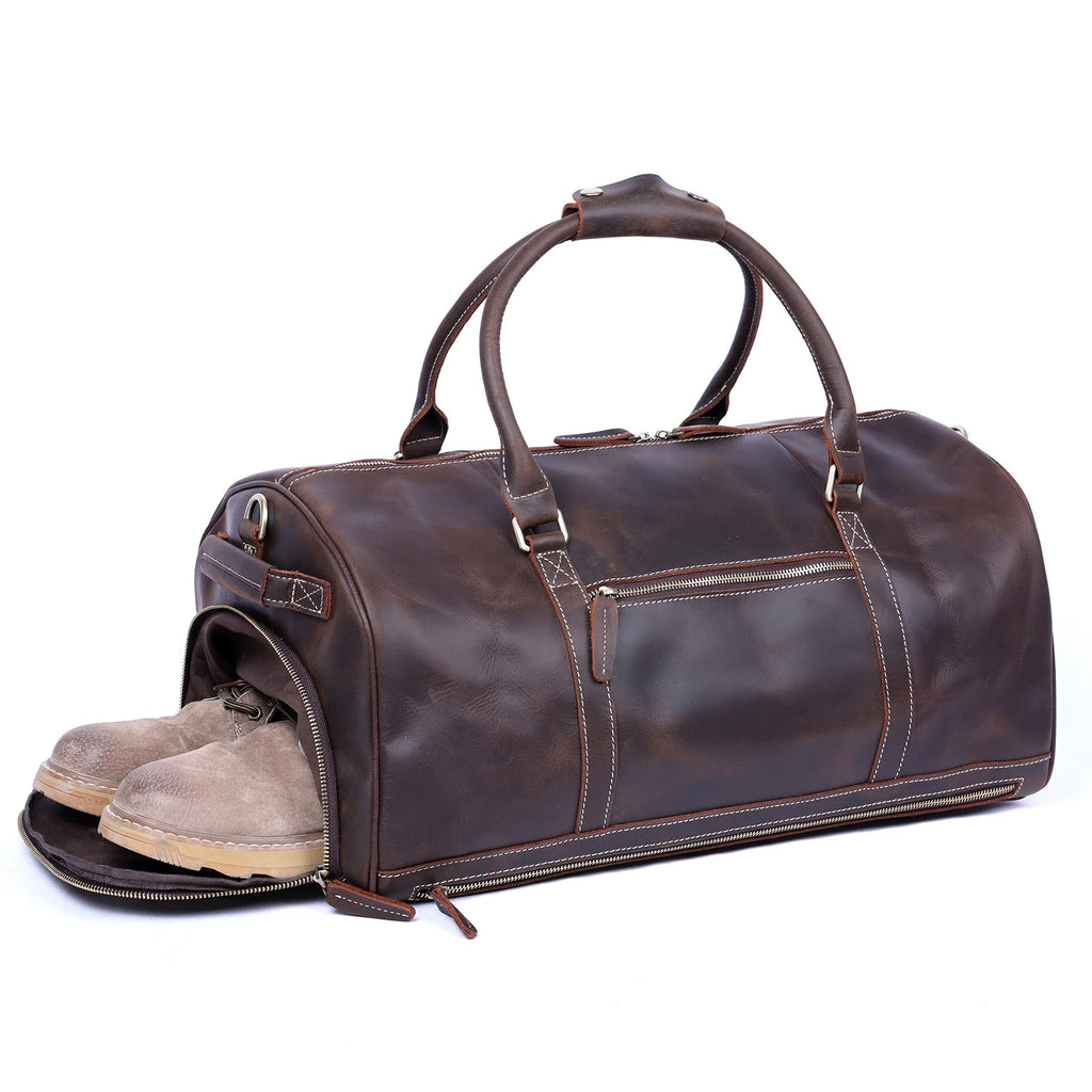 Le Quartermaster | Sac de voyage Frontier en cuir pleine fleur multi-poches