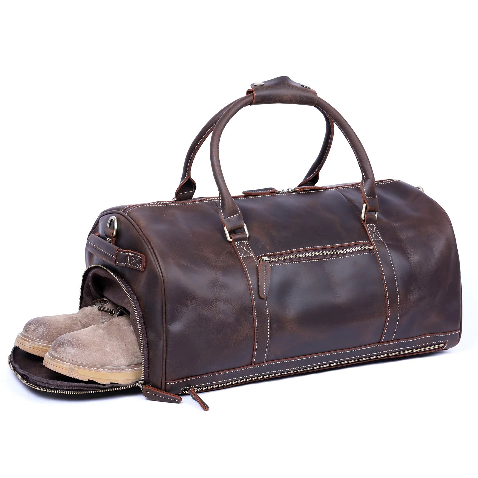 Le Quartermaster | Sac de voyage Frontier en cuir pleine fleur multi-poches
