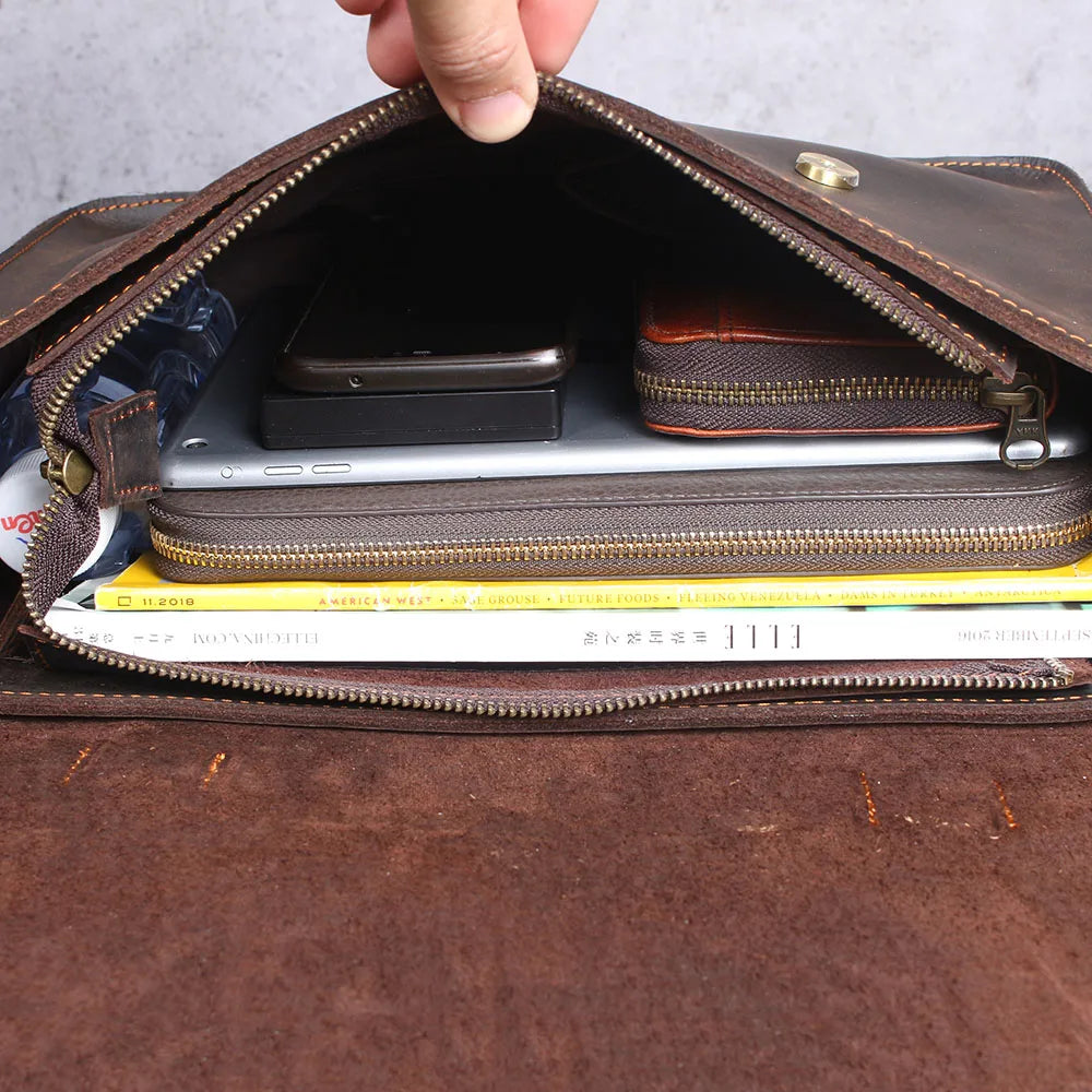 The Ambassador | Handcrafted Crazy Horse Leather 3-in-1 Frontier Convertible & Backpack