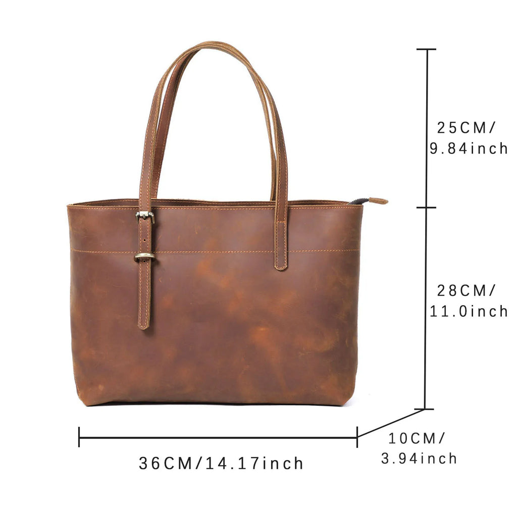 Handmade Italian Leather Shoulder Bag | The Surveyor Vintage Satchel