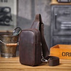 Le Saddle-Chest | Sac bandoulière de grande capacité en cuir pleine fleur véritable