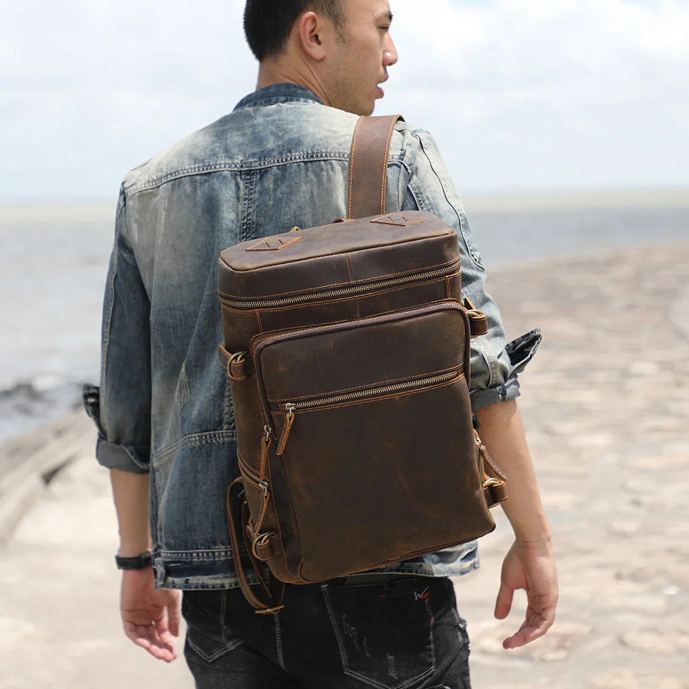 The Wayfinder | Handcrafted Crazy Horse Leather Frontier Expedition Pack