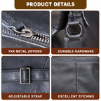 The Iron-Oak | Natural Vegetable-Tanned Leather Minimalist Courier & Laptop Bag