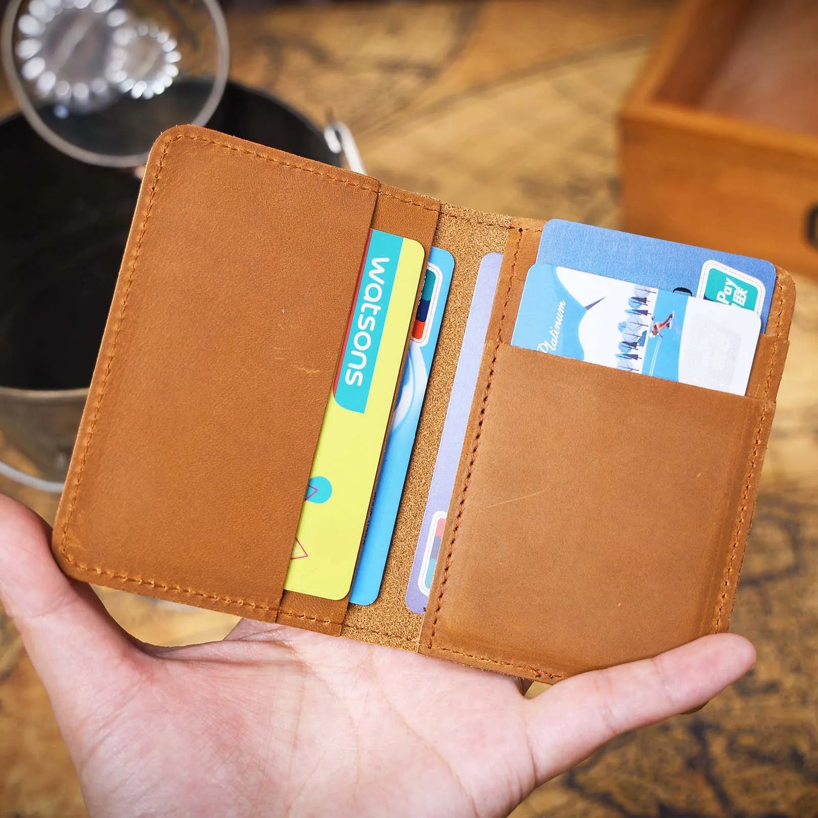 The Trail-Bit | Handcrafted Crazy Horse Leather Frontier Card Pouch