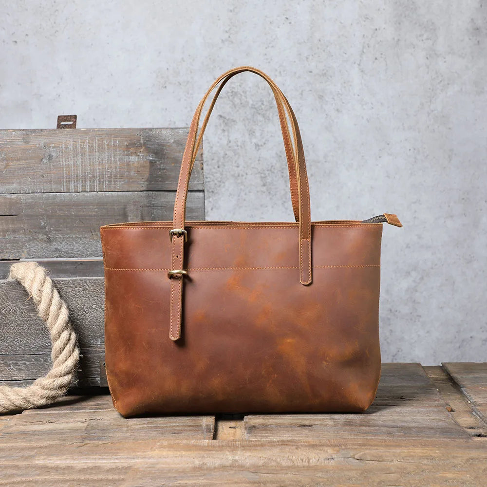 Handmade Italian Leather Shoulder Bag | The Surveyor Vintage Satchel