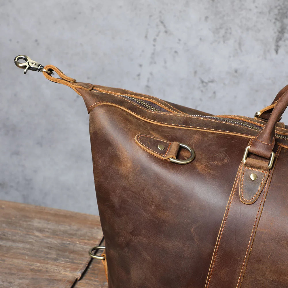 Le Dreadnought | Sac de voyage Frontier Premium en cuir pleine fleur de 50 cm