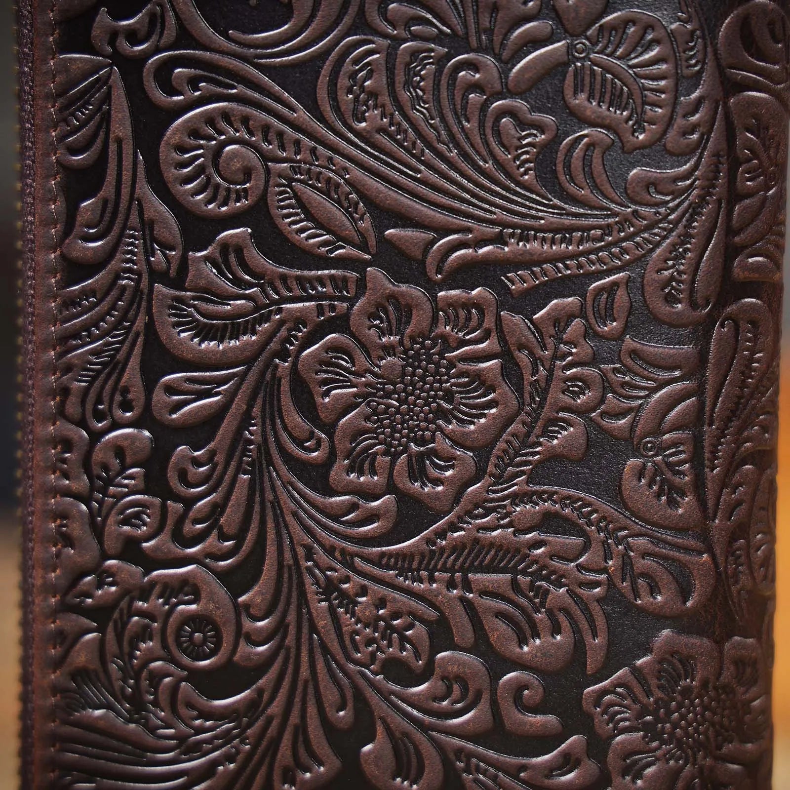 The Ledger | Handcrafted Crazy Horse Leather Long-Vault & Phone Clutch