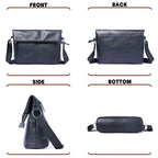 The Iron-Oak | Natural Vegetable-Tanned Leather Minimalist Courier & Laptop Bag