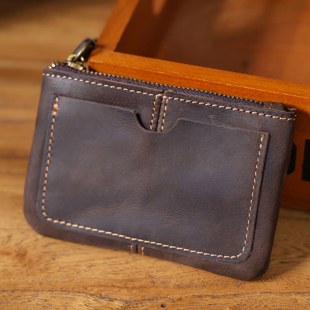 The Scout’s Shilling | Handcrafted Crazy Horse Leather Ultra-Lightweight Mini-Vault