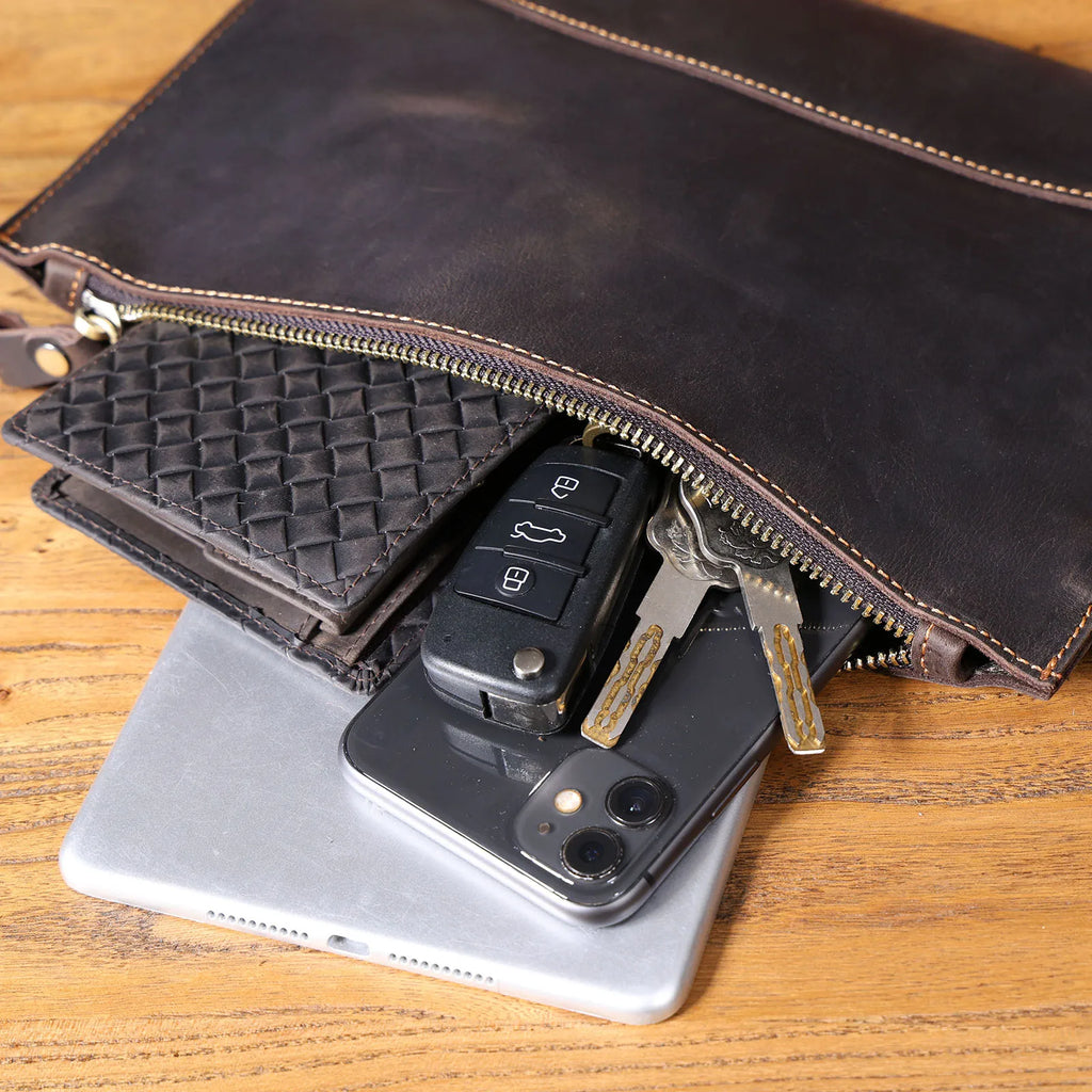 The Blackwood Strongbox | First-Layer Genuine Leather Structured Executive Vault