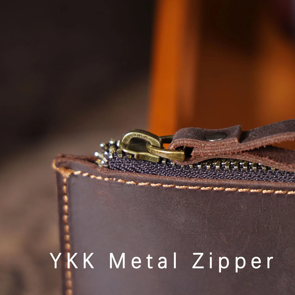 The Stagecoach | Handcrafted Crazy Horse Leather Mini-Vault & YKK Secure Pouch