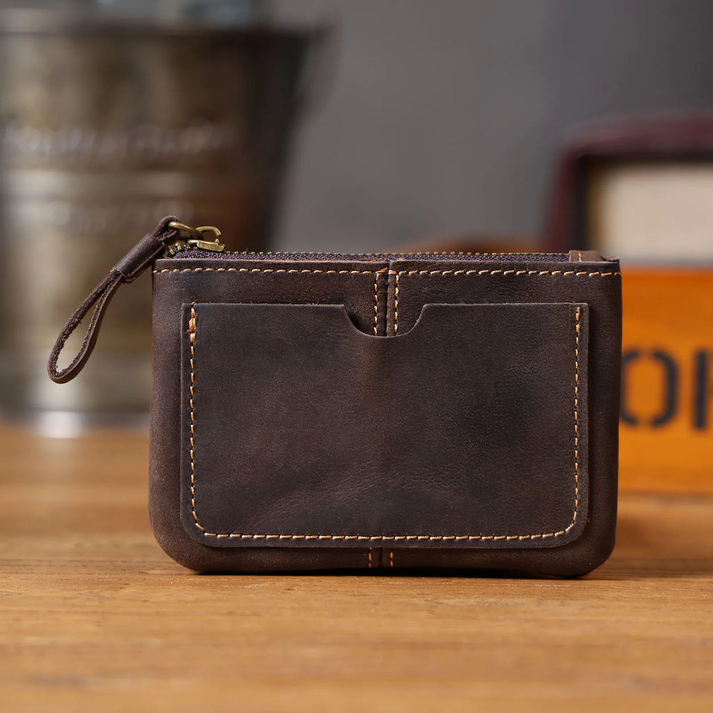 The Scout’s Shilling | Handcrafted Crazy Horse Leather Ultra-Lightweight Mini-Vault
