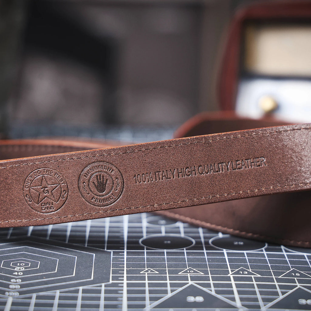 The Drover | Verdickter italienischer Rindsleder Frontier Jeansgürtel