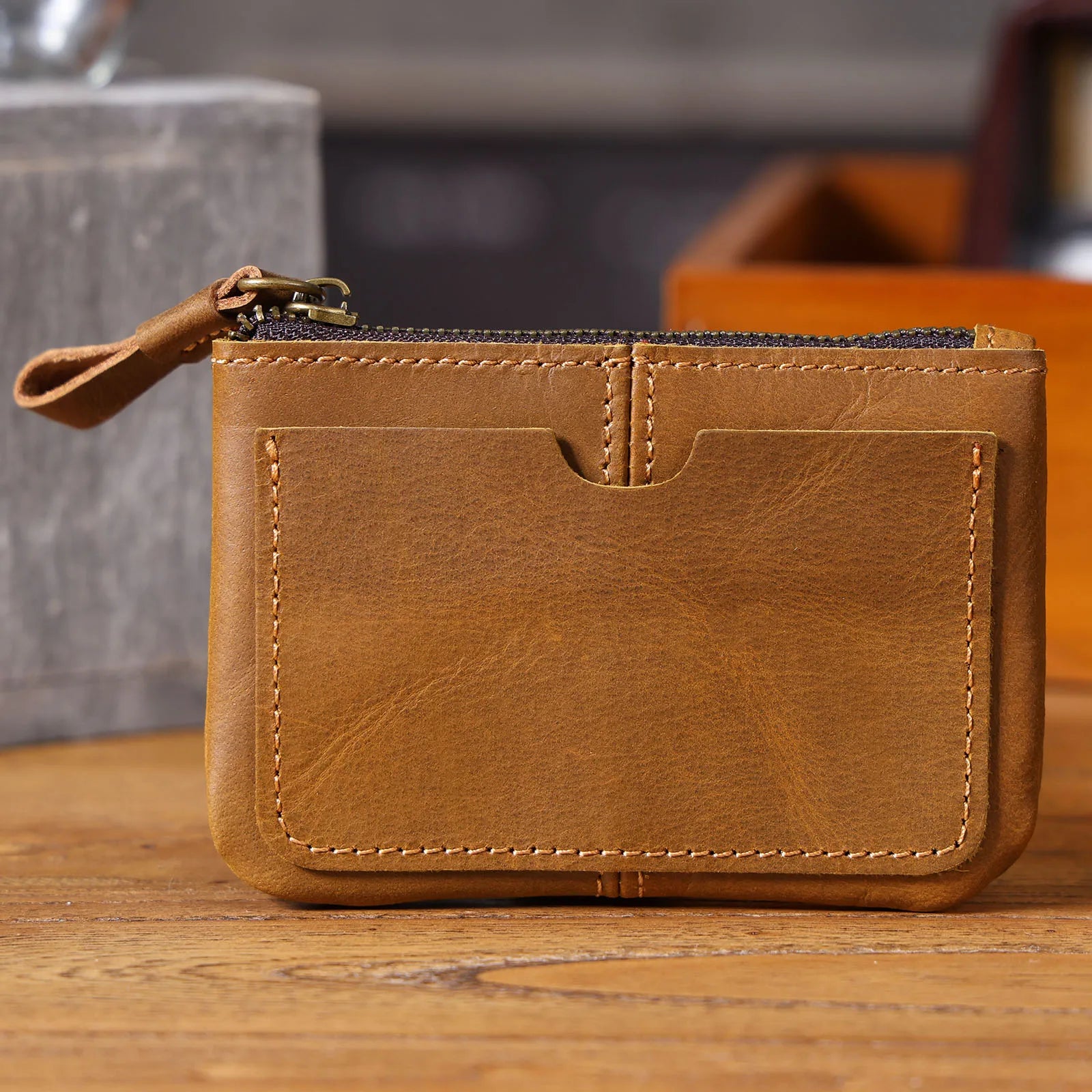 The Scout’s Shilling | Handcrafted Crazy Horse Leather Ultra-Lightweight Mini-Vault