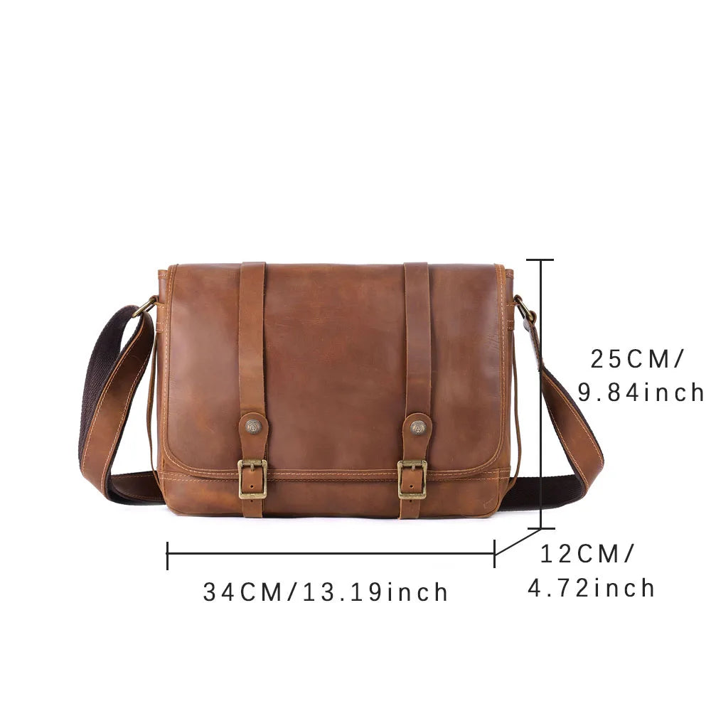 Le Sentry Messenger | Sac à bandoulière en cuir italien fait main