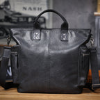 The Settler | Natural Vegetable-Tanned Genuine Leather 15" Minimalist Briefcase