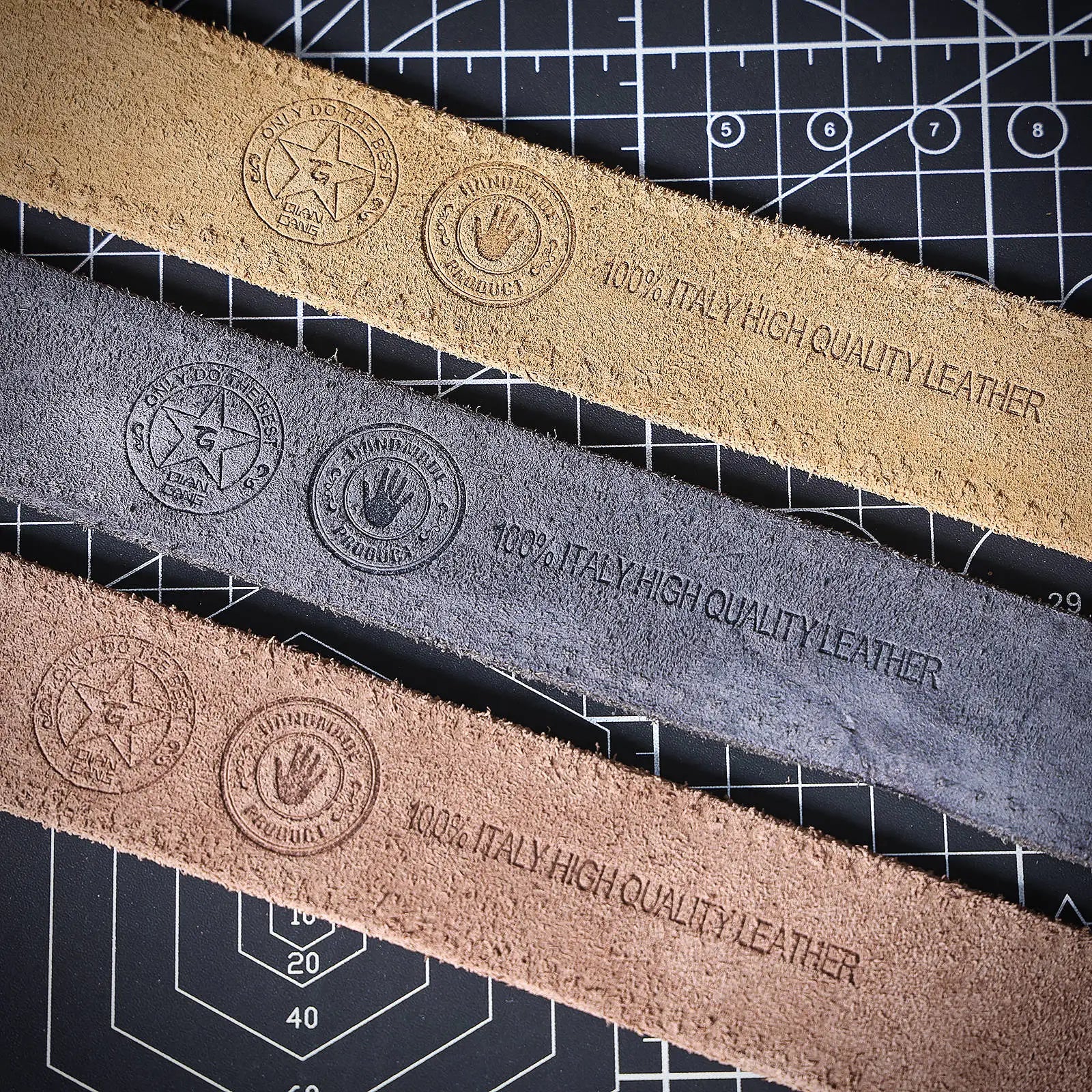 Le Stockman | Ceinture en cuir de vache italien épais 3,3 cm Frontier Denim