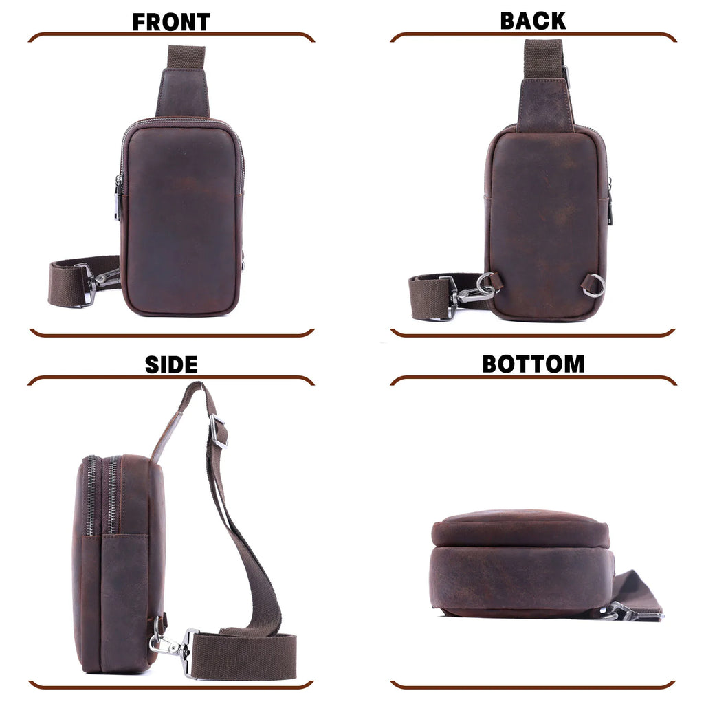 Le Saddle-Chest | Sac bandoulière de grande capacité en cuir pleine fleur véritable
