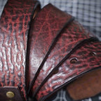 The Iron-Clad | Ceinture Frontier en cuir de vache italien épais et acier inoxydable (coffret cadeau)