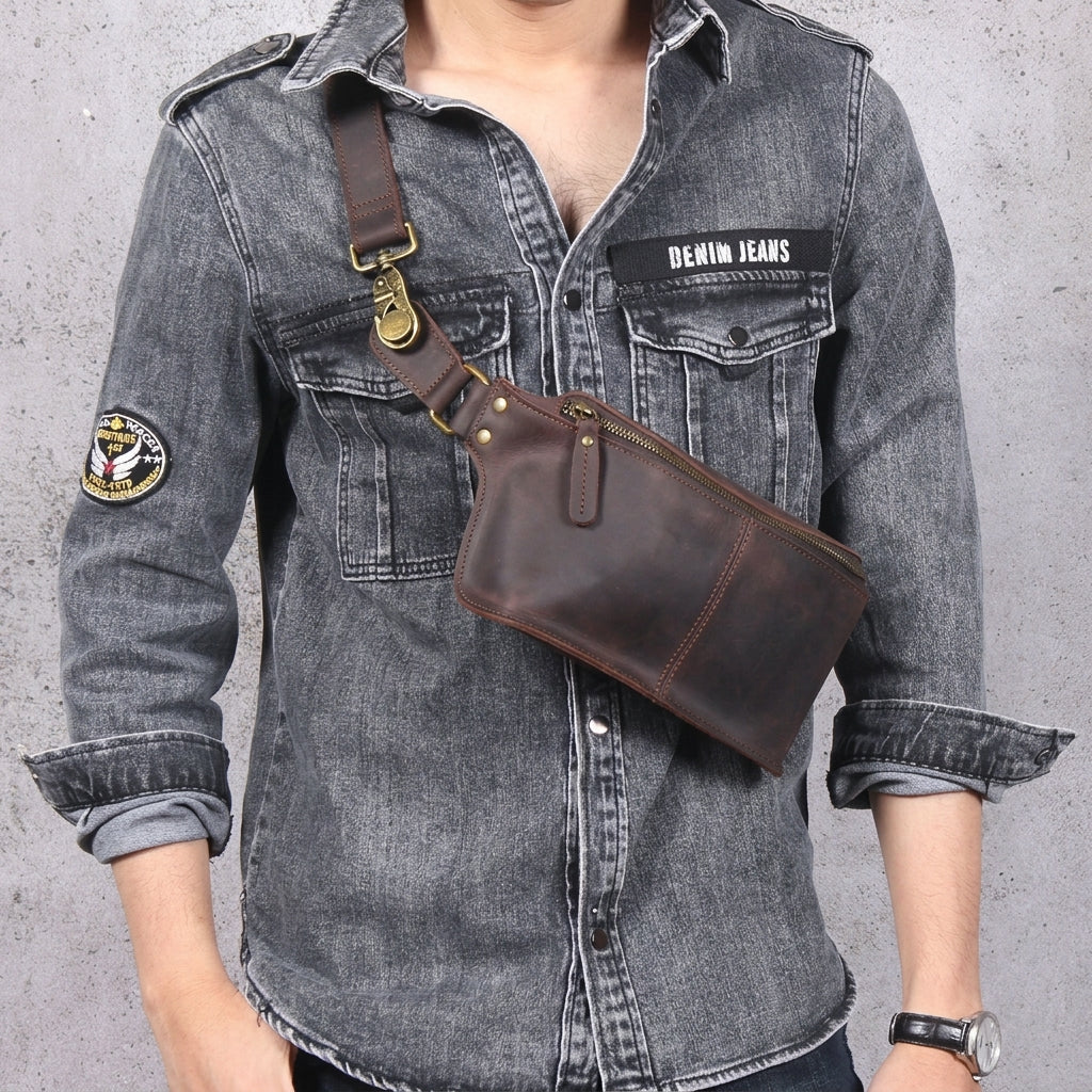 The Outrider | Handcrafted Crazy Horse Leather Frontier Scout-Sling