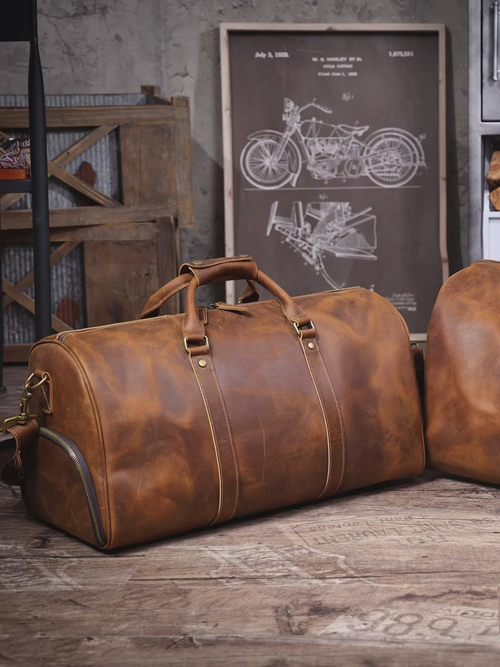 The Artisan | Handcrafted Full-Grain Leather Frontier Weekender