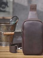 Le Saddle-Chest | Sac bandoulière de grande capacité en cuir pleine fleur véritable