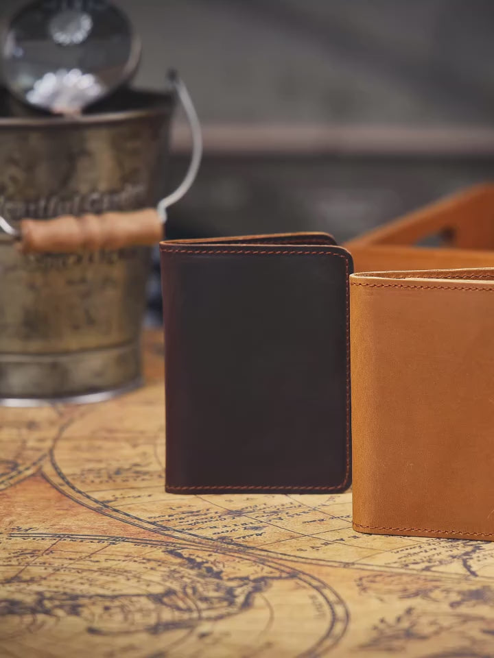 The Trail-Bit | Handcrafted Crazy Horse Leather Frontier Card Pouch