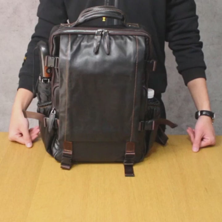 Le Wayfinder | Sac de jour Frontier décontracté en peau de vache fait main