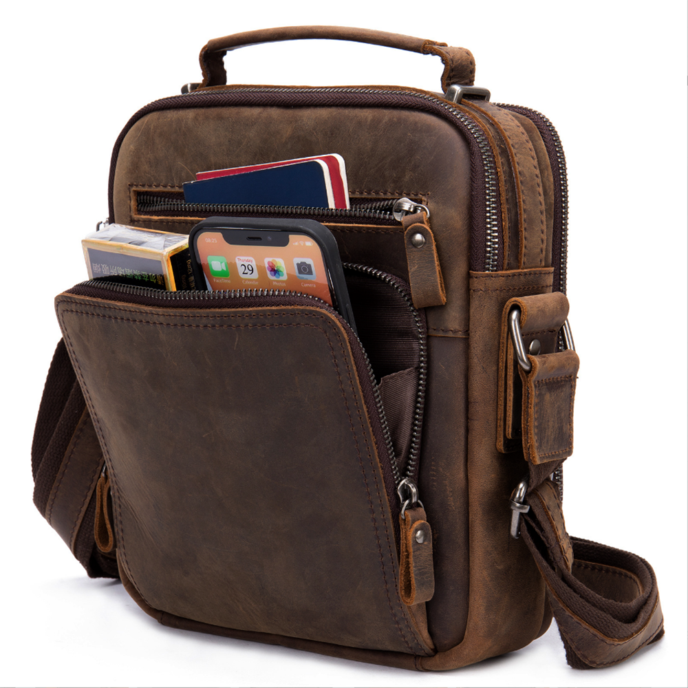 The Pony-Express | Handcrafted Crazy Horse Leather Frontier Messenger & Crossbody Post